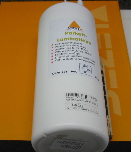 PROFI PARKETT / LAMINATLEIM D3 WASSERFEST 1000 G FLASCHE - zum Schließen ins Bild klicken